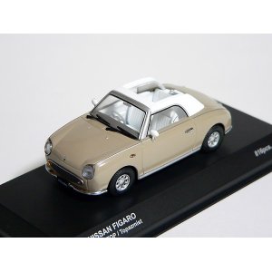 Photo: ## Nissan FIGARO 1/43 DieCast Model Open Topaz Kyosho ##